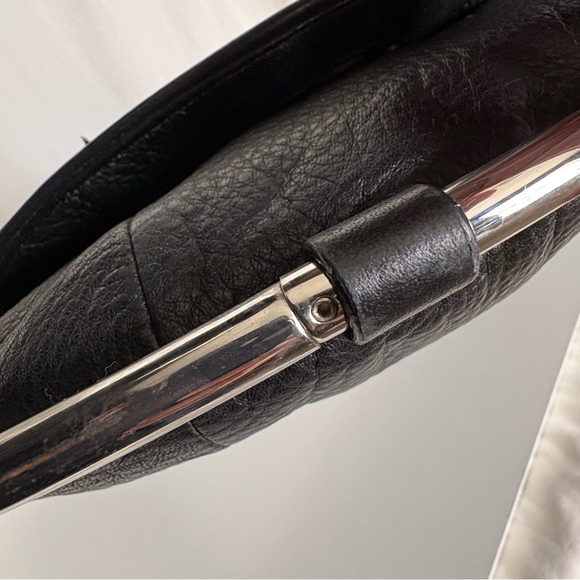 Vintage Diesel Space Y2K Liquid Space Leather Hoop Circle Round Bag - Picture 15 of 17